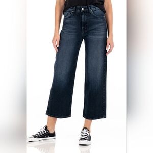 Nwt Modern American Savannah Wide Leg Ankle Stretch  Jeans* Dark Wash Blue Sz32